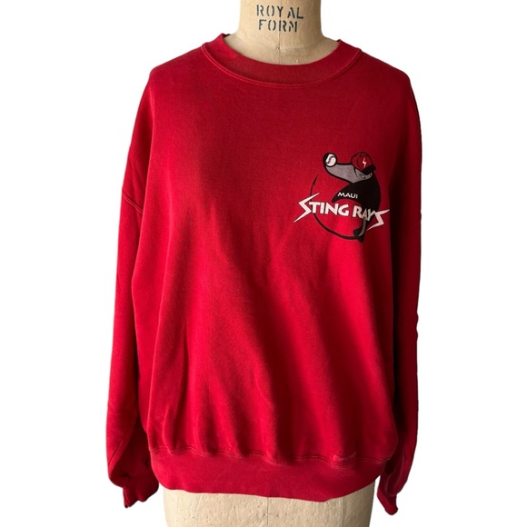 Vintage 90s Maui Stingrays Crazy Shirts Sweatshirt Minor League - Picture 1 of 4